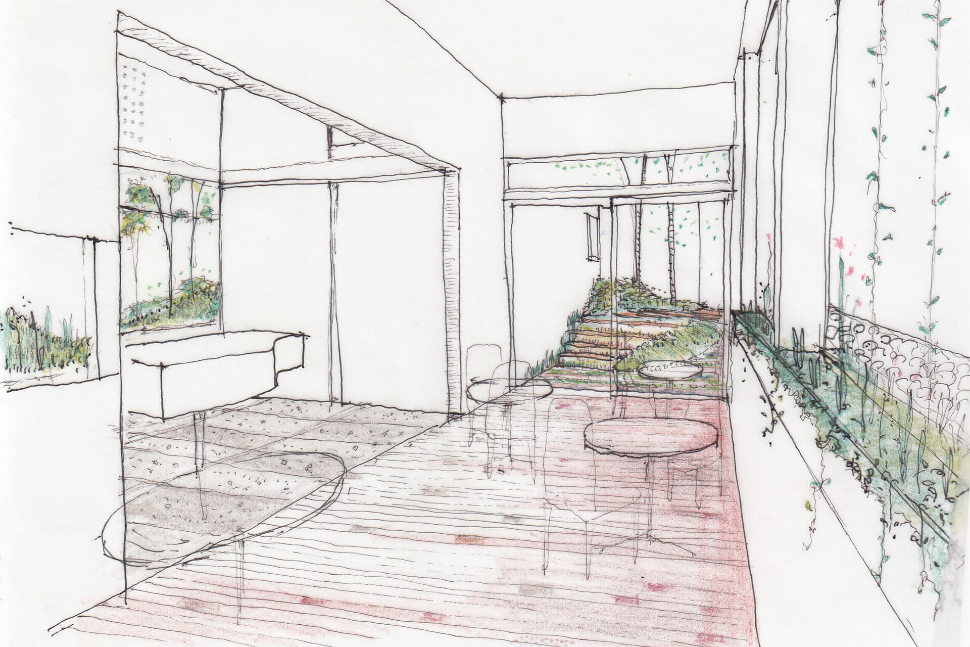 ちどりの庭のとおり土間の画像