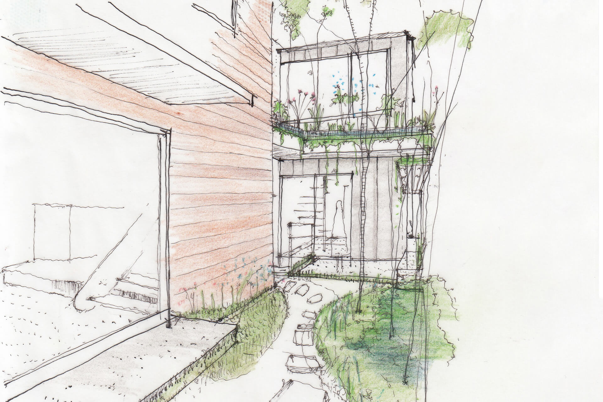 ちどりの庭のとおり土間の画像